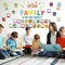 Boho Classroom Bulletin Board Decor Set of 56, Classroom Door Decor, Our Class is a Family Picture Bulletin Board Decoration, Back to School Decorations Teacher Must Haves (Bright)